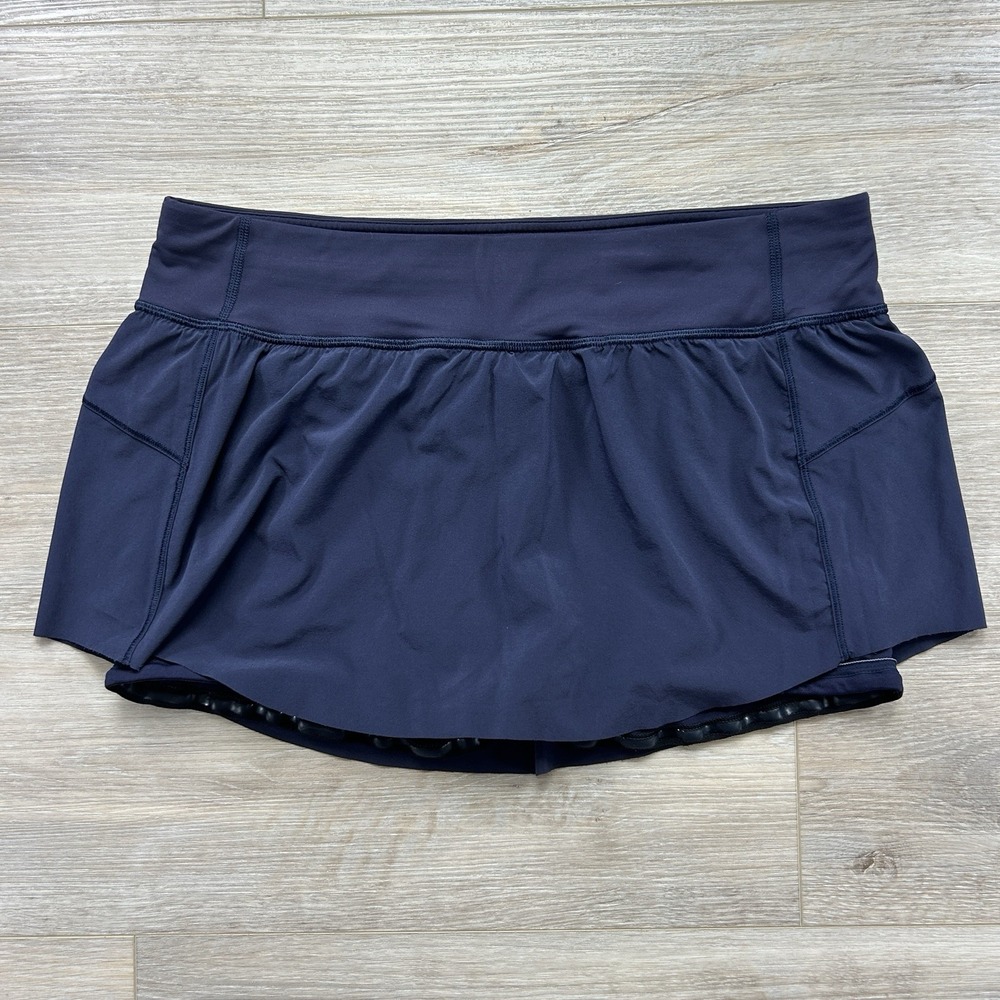 Lululemon Size 10 Final Lap‎ Skirt Midnight Navy Lined Light Athleisure